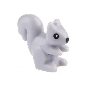 LEGO Squirrel (or Flying Squirrel), Light Bluish Gray, Small