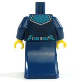 LEGO Dark Blue Dress/Robe with Azure Designs and Star