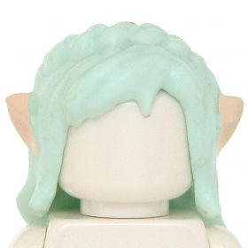 LEGO Hair, Female, Long Wavy with Blue Tips and Elf Ears [CLONE]