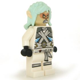 LEGO Hair, Female, Long and Wavy, Aqua with Tan Ears