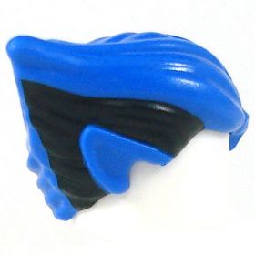 LEGO Hair, High Pointed Wings with Black Sides, Blue Ears
