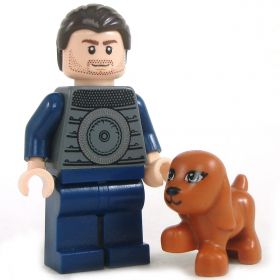 LEGO Dog, Puppy, Dark Orange, Raised Paw