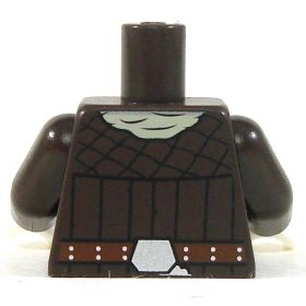LEGO Torso, Dark Brown Coat, Tied Bandana, Brown Belt