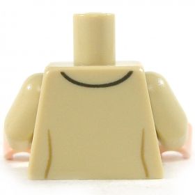 LEGO Torso, White Shirt with Tan Vest, Buttons and Pockets [CLONE]