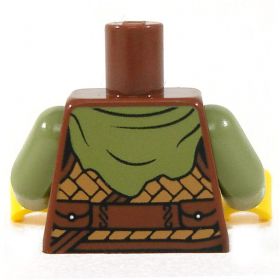 LEGO Torso, Leather Armor, Olive Green Sleeves and Cowl