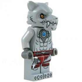LEGO Lycanthrope: Werewolf, Light Bluish Gray, Bare Chest, Dark Red Loincloth