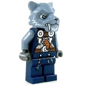 LEGO Lycanthrope: Werewolf, Sand Blue Fur, Armor, Torn Pants