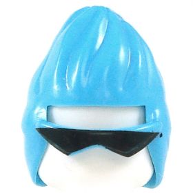 LEGO Hair, Conehead, Azure Blue with Shades