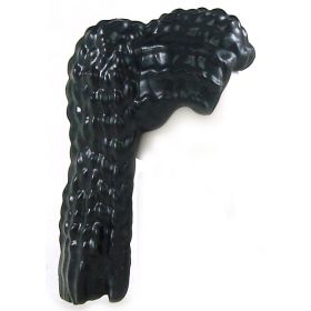 LEGO Hair, Female, Long and Curly, Braided Ponytail, Black