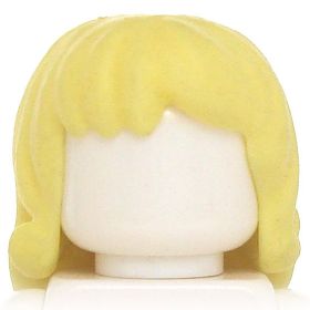 LEGO Hair, Female, Wavy and Thick, Blonde (rubber)