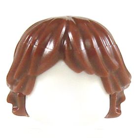 LEGO Hair, Tousled and Layered, Reddish Brown