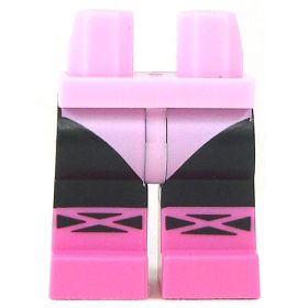 LEGO Legs, Pink Hips with Black Legs, Dark Pink Shoes