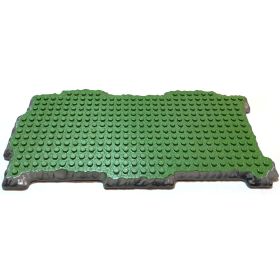 LEGO Terrain Plate, Mega Bloks, Large 16x32, Green with Silver