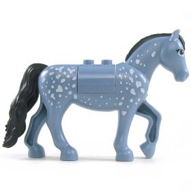 LEGO Riding Horse, Large Rounded Features, Sand Blue