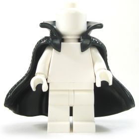 LEGO Cape, Molded, Black With High Collar