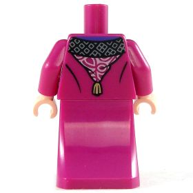 LEGO Magenta Robe or Dress with Elaborate Black and Purple Designs