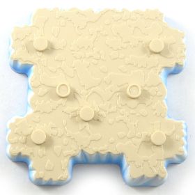 LEGO Terrain Plate, Mega Bloks, Medium 8x8 Uneven Edges, Tan with Water