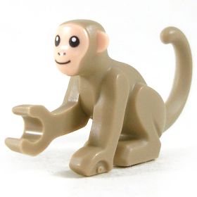 LEGO Monkey, Dark Tan with Lighter Face