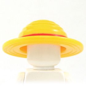 LEGO Hat, Large Round Straw Hat with Red Band