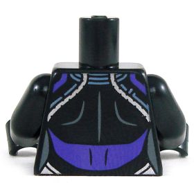 LEGO Torso, Female, Black with Purple Midriff