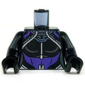 LEGO Torso, Female, Black with Purple Midriff