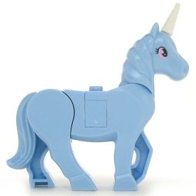 LEGO Unicorn, Rounded Features, Light Blue