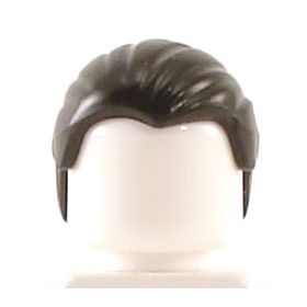 LEGO Hair, Combed Front to Back, Black