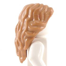 LEGO Hair, Female, Mid-length with Wavy Center Part, Light Brown
