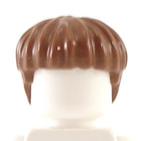 LEGO Hair, Short Bowl Cut, Reddish Brown