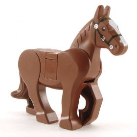 LEGO Riding Horse, Reddish Brown, Rounded Features (LEGO)