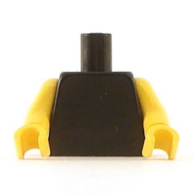 LEGO Torso, Plain Black with Bare Arms