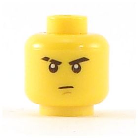 LEGO Head, Stern Eyebrows (one Scarred)