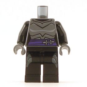 LEGO Dark Gray and Black Armored Female, Purple Sash