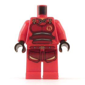 LEGO Red Plate Armor, Female, Small Gold Phoenix Emblem