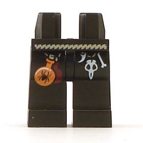 LEGO Legs, Black with Potion, Skull, and Bones