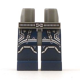 LEGO Legs, Dark Blue with Gray Hips, Armored Pattern