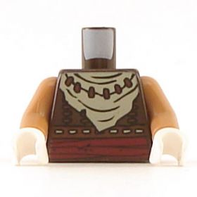LEGO Torso, Brown Leather with Dark Orange Arms