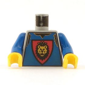 LEGO Torso, Blue with Crowned Lion on Shield