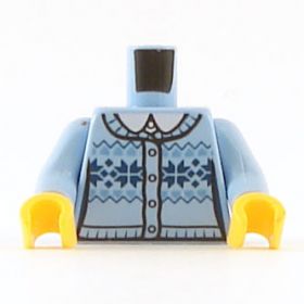 LEGO Torso, Female, Light Blue Sweater with Buttons