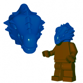 LEGO Head, Dragonborn or Half Dragon, Blue