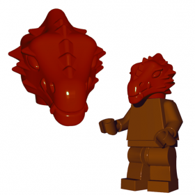 LEGO Head, Dragonborn or Half Dragon, Dark Red