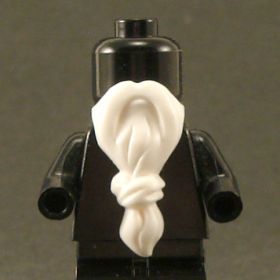 LEGO Beard, Long with Knot, White