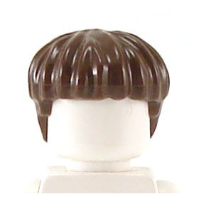 LEGO Hair, Short Bowl Cut, Dark Brown