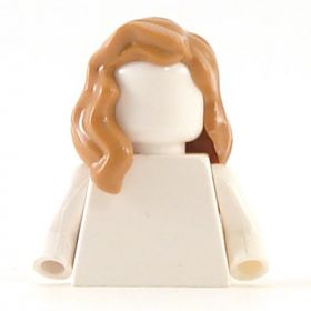 LEGO Hair, Female, Mid-Length with Part over Right Shoulder, Light Brown