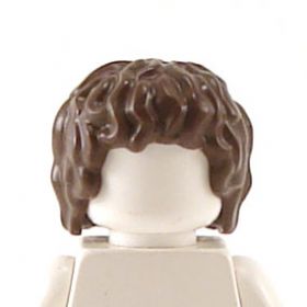 LEGO Hair, Wavy and Tousled, Dark Brown