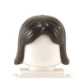 LEGO Hair, Center Part and Bangs, Black