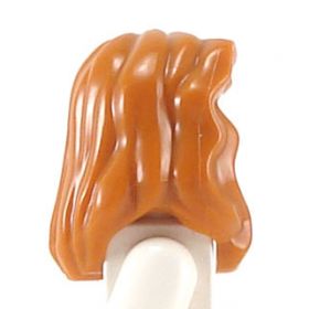 LEGO Hair, Female, Mid-Length with Part over Right Shoulder, Dark Orange
