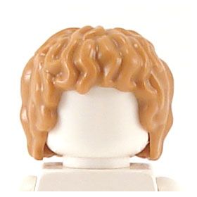 LEGO Hair, Wavy and Tousled, Light Brown