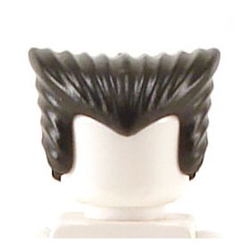 LEGO Hair, Swept Back and Pointed on Sides, Black