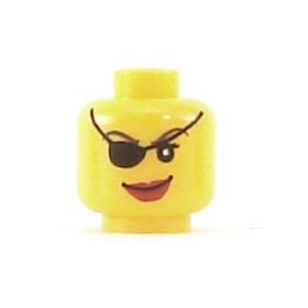 LEGO Head, Female with Eyepatch and Red Lips